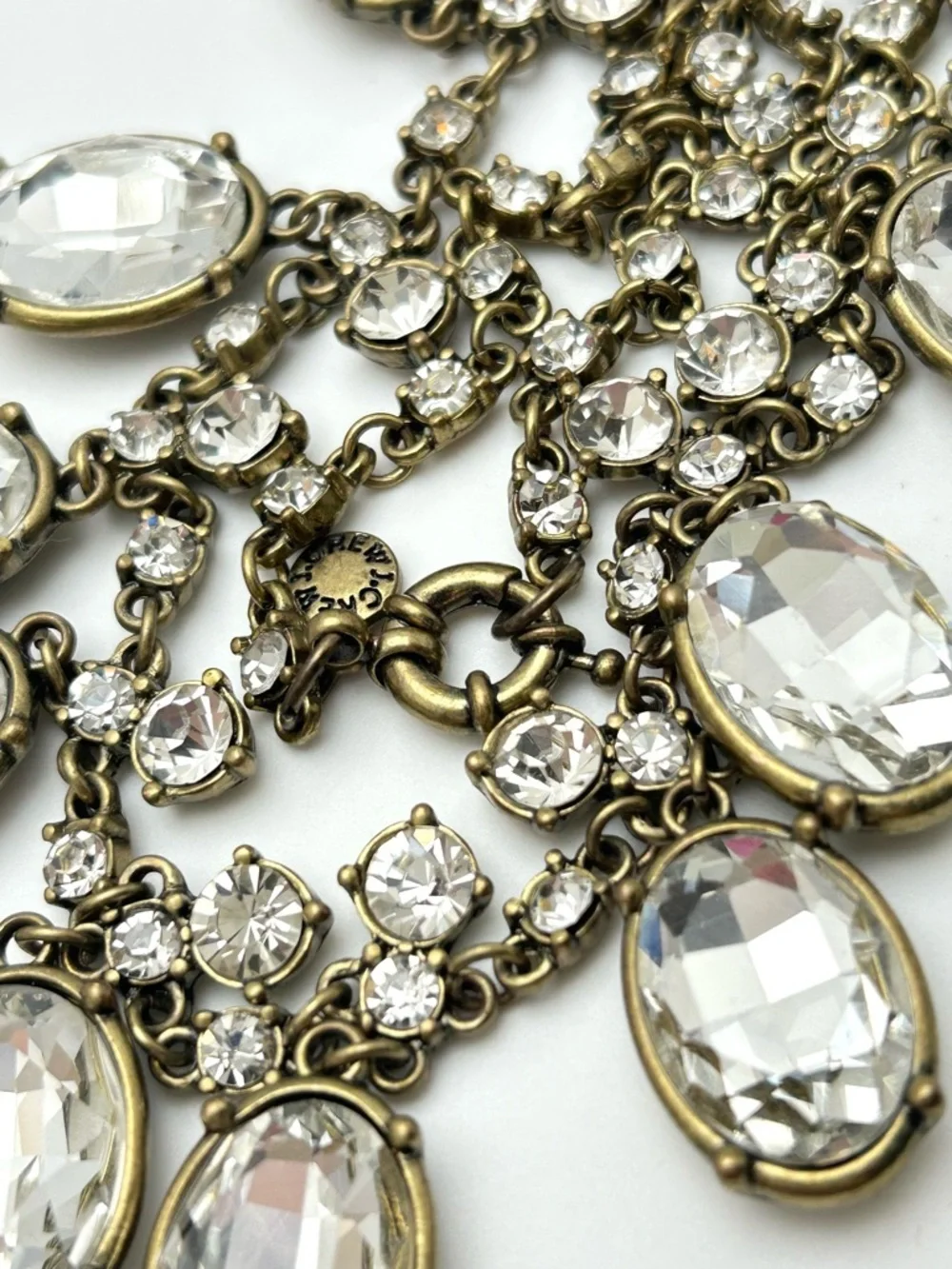 J. Crew Vintage Antiqued Gold Jeweled Necklace